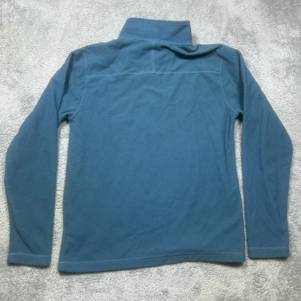 The North Face Sweater Mens M Teal Textured Cap‎ Rock Fleece 1/4 Zip Pullover